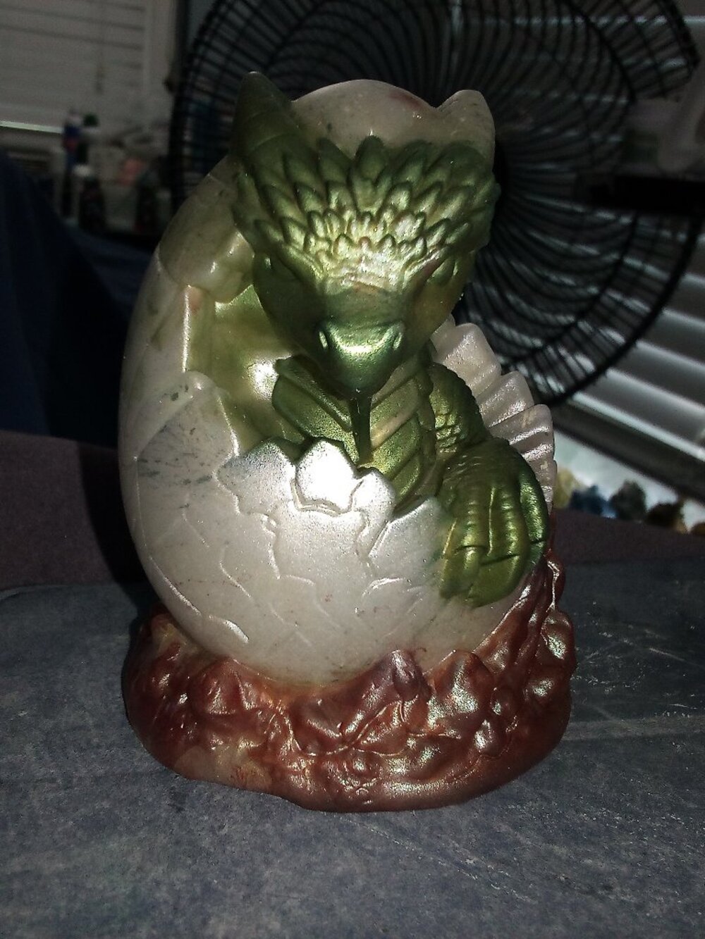 Handmade Dragon Hatching from Egg Statue